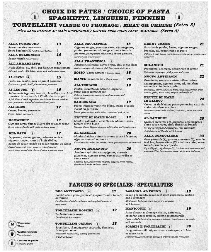 Restaurant italien vieille gare Mont Tremblant Antipasto